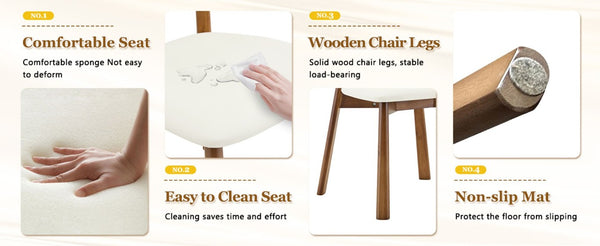 English Elm Table and Chair Set Rectangular MDF Dining Six Solid Wood Seats Curved Ergonomic Walnut Wood Grain W1151S05014