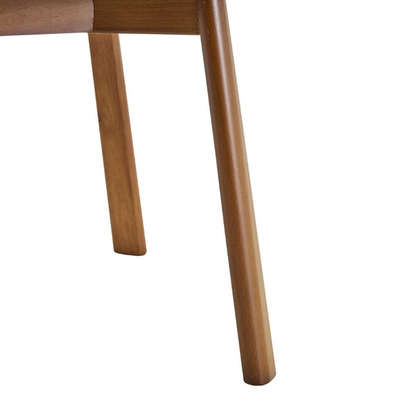 English Elm Table and Chair Set Rectangular MDF Dining Six Solid Wood Seats Curved Ergonomic Walnut Wood Grain W1151S05014