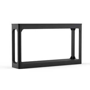 English Elm 55.1-inch Curved Leg Console Table Slim Matte Engineered Wood Entryway Sofa Accent Black W1162P487831