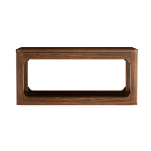 English Elm 3-piece Two-tier Shelving Coffee and Side Table Set for Modern Living Spaces Walnut W1162P491980