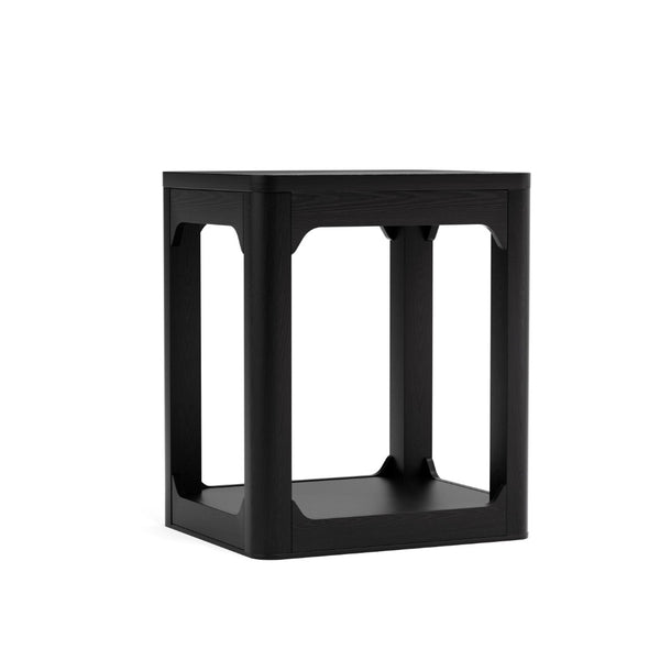 English Elm 3-piece Two-tier Shelving Coffee and Side Table Set for Modern Living Spaces Black W1162P491981