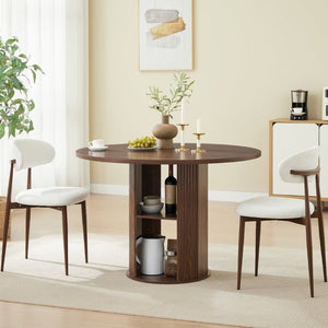 English Elm Set of 2 Modern Farmhouse Dining Chairs Upholstered Curved Back Matte Metal Legs White+Walnut W1162P521927