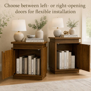 English Elm 63.7Sideboard,storage Cabinet LED Lighting Walnut Grain Arched Doors Modern Living Room W1162P534298