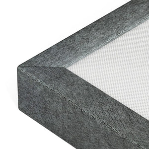 English Elm Airframe Cloud Bed Queen Chenille Upholstered Frame with Foam Edged Low Profile Design Gray W1162P549518