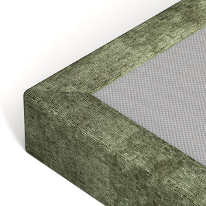 English Elm Airframe Cloud Bed Queen Chenille Upholstered Frame with Foam Edged Low Profile Design Green W1162P549521