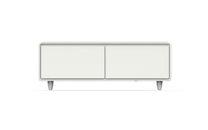 English Elm Modern Coffee Table with Built in Fridge Power Outlets and Manual Temperature Control W1172P483607