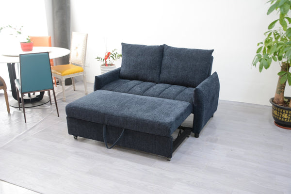 English Elm Futon Velvet Sleeper Sofa with Usb Port and Adjustable Backrest for Studio Living W1183P253021
