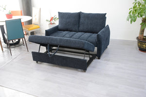 English Elm Futon Velvet Sleeper Sofa with Usb Port and Adjustable Backrest for Studio Living W1183P253021