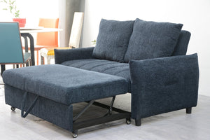English Elm Futon Velvet Sleeper Sofa with Usb Port and Adjustable Backrest for Studio Living W1183P253021