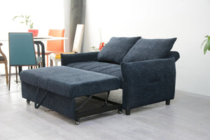 English Elm Futon Velvet Sleeper Sofa with Usb Port and Adjustable Backrest for Studio Living W1183P253021