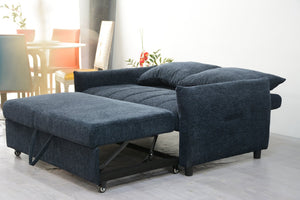English Elm Futon Velvet Sleeper Sofa with Usb Port and Adjustable Backrest for Studio Living W1183P253021