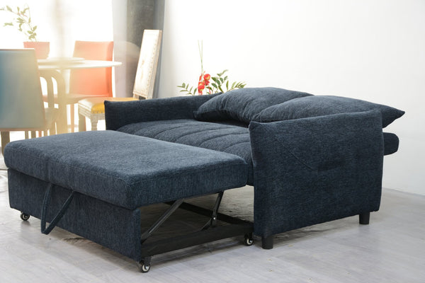 English Elm Futon Velvet Sleeper Sofa with Usb Port and Adjustable Backrest for Studio Living W1183P253021