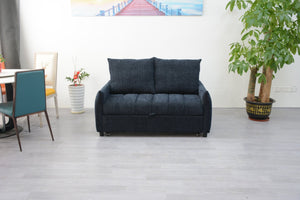English Elm Futon Velvet Sleeper Sofa with Usb Port and Adjustable Backrest for Studio Living W1183P253021