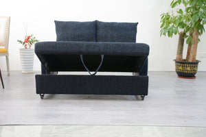 English Elm Futon Velvet Sleeper Sofa with Usb Port and Adjustable Backrest for Studio Living W1183P253021