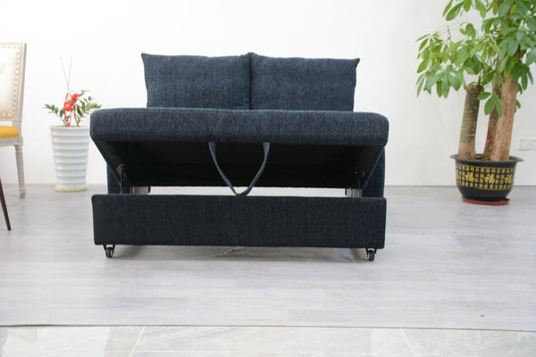English Elm Futon Velvet Sleeper Sofa with Usb Port and Adjustable Backrest for Studio Living W1183P253021