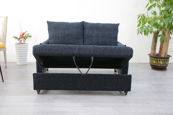 English Elm Futon Velvet Sleeper Sofa with Usb Port and Adjustable Backrest for Studio Living W1183P253021
