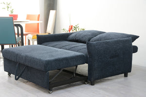 English Elm Futon Velvet Sleeper Sofa with Usb Port and Adjustable Backrest for Studio Living W1183P253021