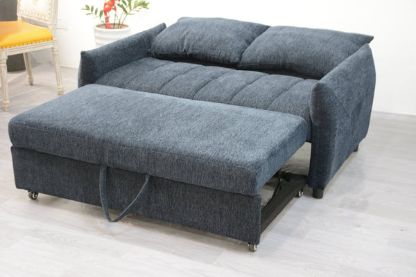 English Elm Futon Velvet Sleeper Sofa with Usb Port and Adjustable Backrest for Studio Living W1183P253021