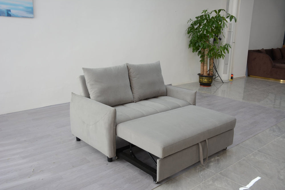 English Elm Affordable Velvet Pull-out Sleeper Sofa with Usb Port for Guest Rooms W1183P428441