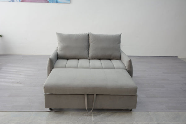 English Elm Affordable Velvet Pull-out Sleeper Sofa with Usb Port for Guest Rooms W1183P428441