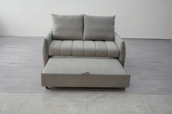 English Elm Affordable Velvet Pull-out Sleeper Sofa with Usb Port for Guest Rooms W1183P428441