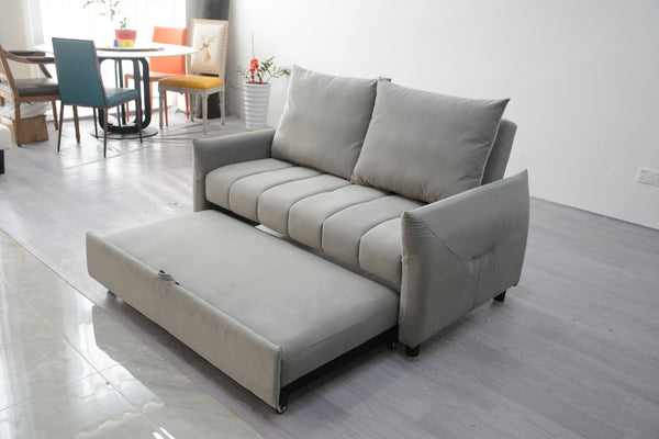 English Elm Affordable Velvet Pull-out Sleeper Sofa with Usb Port for Guest Rooms W1183P428441