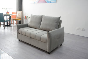 English Elm Affordable Velvet Pull-out Sleeper Sofa with Usb Port for Guest Rooms W1183P428441