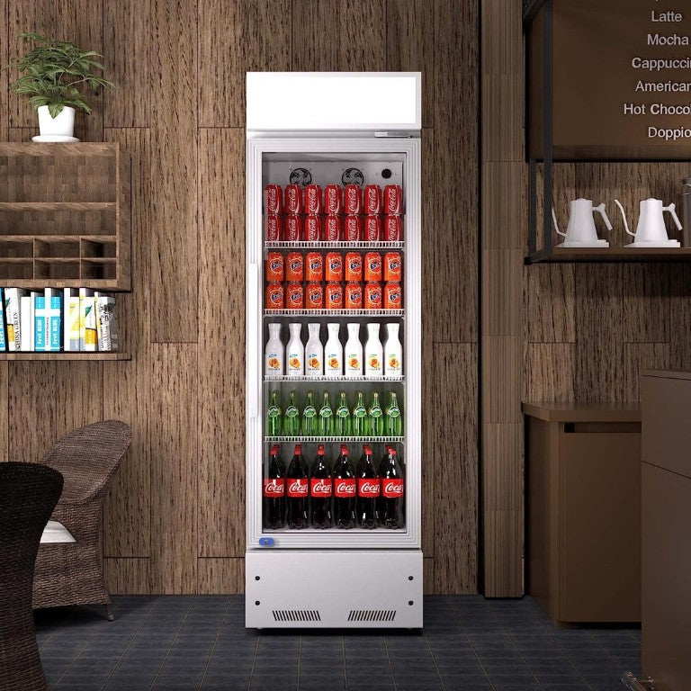 English Elm Commercial Beverage Merchandiser with LED Modes Glass Door and ETL Approval 10.9 Cu Ft W1192P222677