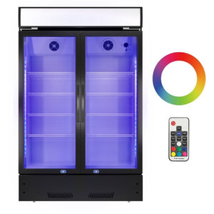 English Elm Commercial Two Door Reach in Cooler with LED Lighting Anti Fog Glass and ETL Rating W1192P222731