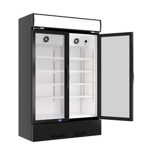 English Elm Commercial Two Door Reach in Cooler with LED Lighting Anti Fog Glass and ETL Rating W1192P222731