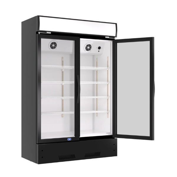 English Elm Commercial Two Door Reach in Cooler with LED Lighting Anti Fog Glass and ETL Rating W1192P222731