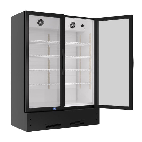 English Elm Commercial Upright Glass Door Beverage Cooler with LED Modes and ETL Approval 17 Cu Ft W1192P222766