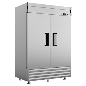 English Elm 54W 54\W Stainless Steel Two Door Reach-In Freezer 49 Cu Ft Smart Thermostat LED W1192P247962