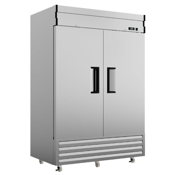 English Elm 54W 54\W Stainless Steel Two Door Reach-In Freezer 49 Cu Ft Smart Thermostat LED W1192P247962