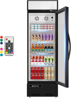 English Elm Commercial Glass Door Beverage Merchandiser with LED Lighting and Anti Fog Display W1192P272551