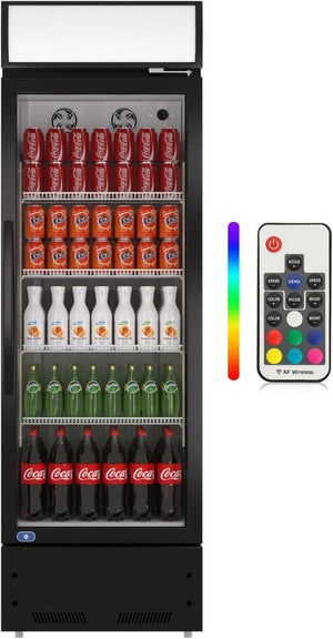 English Elm Commercial Glass Door Beverage Merchandiser with LED Lighting and Anti Fog Display W1192P272551