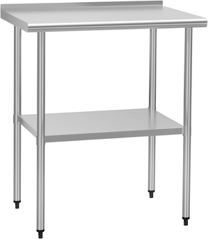 English Elm Stainless Steel Nsf Work Table with Adjustable Undershelf for Commercial Kitchen Use W1192P301144