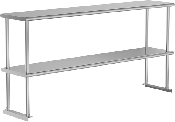 English Elm Double Tier Stainless Steel Overshelf Nsf Certified 330lb Capacity for Kitchen Prep W1192P301183