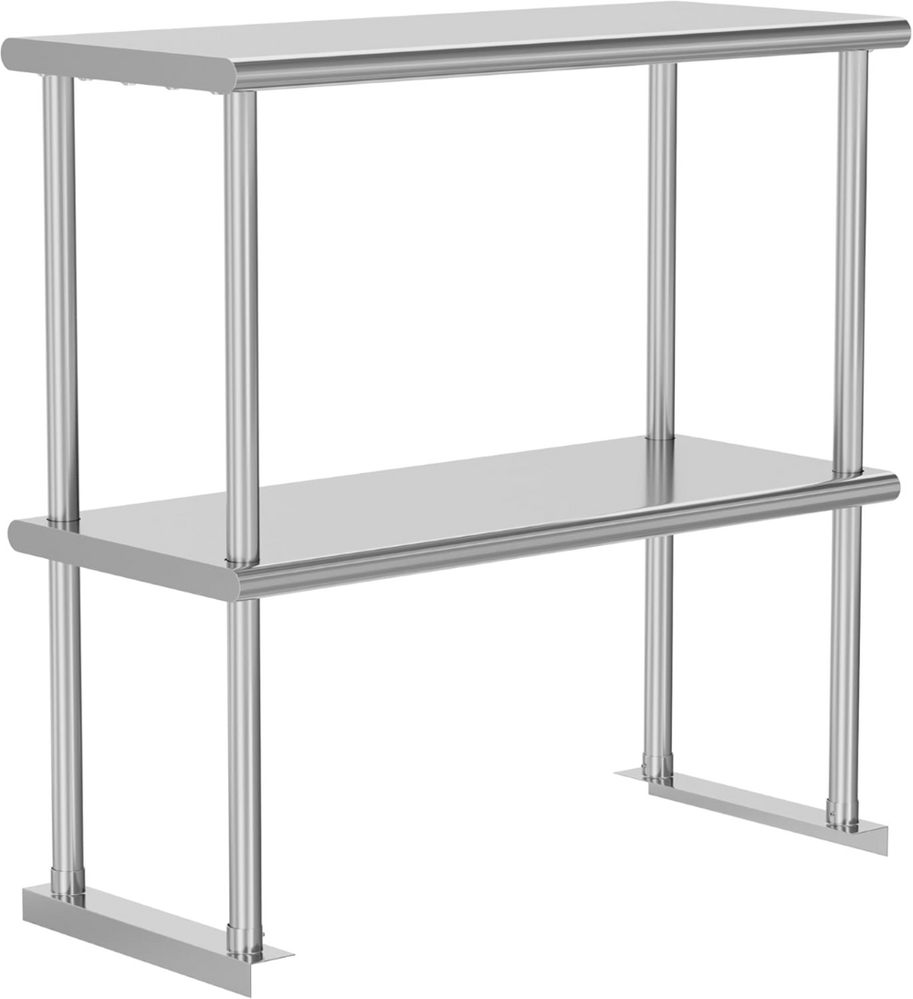 English Elm Double Tier Stainless Steel Overshelf Nsf Certified Heavy Duty Kitchen Prep Storage W1192P301315