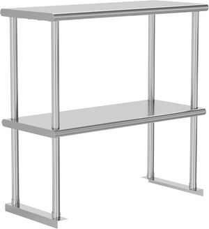 English Elm Double Tier Stainless Steel Overshelf Nsf Certified Heavy Duty Kitchen Prep Storage W1192P301315