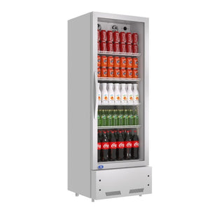 English Elm Commercial Upright Beverage Cooler with LED Display and Glass Swing Door 10.9 Cu Ft W1192P325013