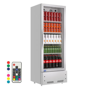 English Elm Commercial Upright Beverage Cooler with LED Display and Glass Swing Door 10.9 Cu Ft W1192P325013