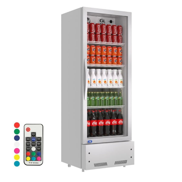 English Elm Commercial Upright Beverage Cooler with LED Display and Glass Swing Door 10.9 Cu Ft W1192P325013