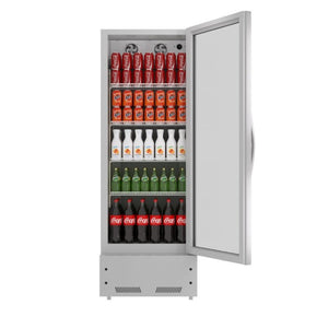 English Elm Commercial Upright Beverage Cooler with LED Display and Glass Swing Door 10.9 Cu Ft W1192P325013