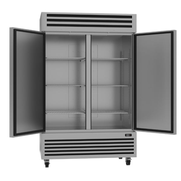 English Elm Two Door Stainless Reach in Refrigerator 49 Cu Ft Dynamic Cooling Six Shelves LED W1192P485805