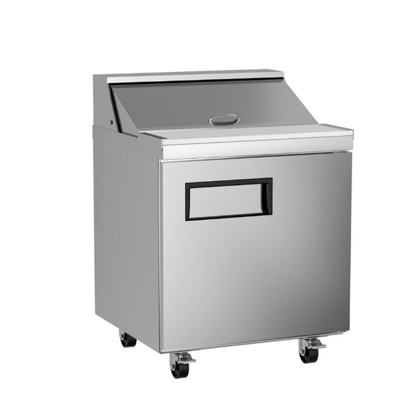 English Elm 27 Inch Commercial Prep Table Refrigerator Stainless Steel Fan Cooled with Cutting Board W1192P485810