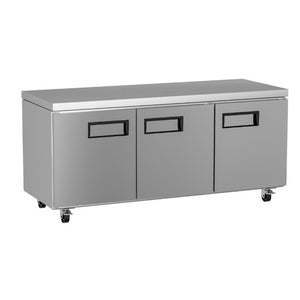 English Elm New Stainless Steel Undercounter Refrigerator Workhorse with Prep Surface for Commercial Kitchens W1192P485828