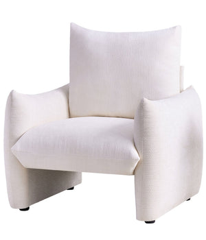 English Elm Modern Chenille Accent Chair Oversized Plush Armchair for Bedroom or Living Room Beige W1193P488049