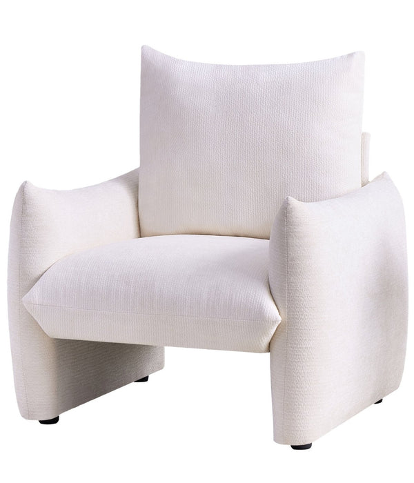 English Elm Modern Chenille Accent Chair Oversized Plush Armchair for Bedroom or Living Room Beige W1193P488049