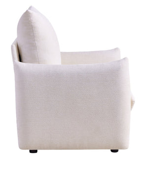 English Elm Modern Chenille Accent Chair Oversized Plush Armchair for Bedroom or Living Room Beige W1193P488049